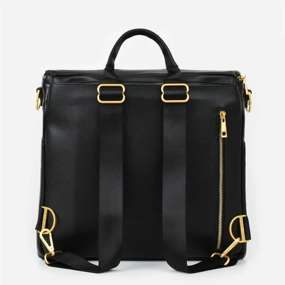 Fawn Design black leather diaper bag retails for $170 - Picture 5 of 6